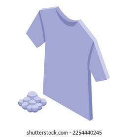 Cotton tshirt icon isometric vector. Soft fabric. Natural material