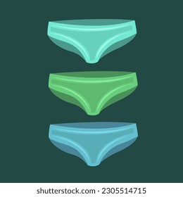 Cotton underwear flat vector illustration. Cute soft cotton underwear cartoon vector illustration for graphic design and decorative element