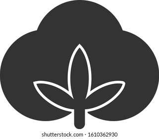 Cotton vector icon. Flat Cotton symbol is isolated on a white background.