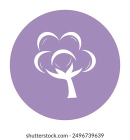 cotton vector icon illustration simple design.