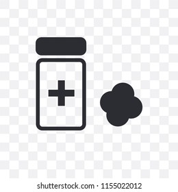 Cotton vector icon isolated on transparent background, Cotton logo concept