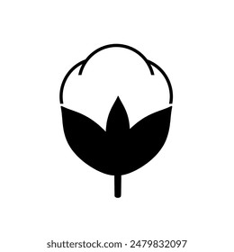 Icono de Vector de algodón aislado sobre fondo blanco.