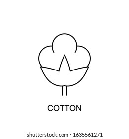 Cotton vector icon outline style
