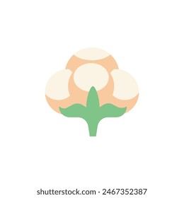 Cotton vector illustration. Simple and minimalistic cotton icon