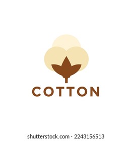 cotton vector logo design, Vector illustration EPS 10