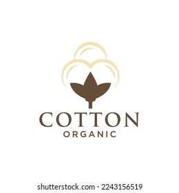 cotton vector logo design, Vector illustration EPS 10