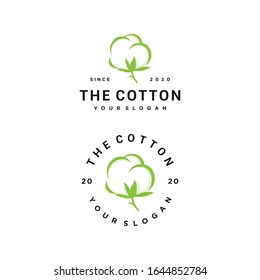 cotton vector logo design template