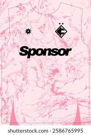 Cotton Waves Pink Pattern Football Jersey Sublimation Print