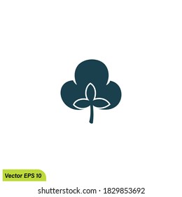 cotton - web black icon design. Natural fiber sign. Vector illustration.