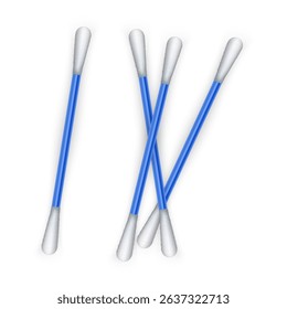 Cotton wool ear sticks Cotton Swabs Essential for Personal Care and Hygiene Vector format