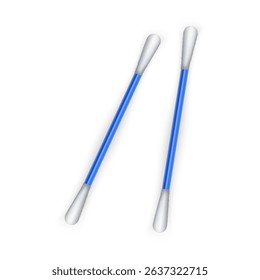 Cotton wool ear sticks Cotton Swabs Essential for Personal Care and Hygiene Vector format