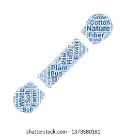 cotton word cloud. tag cloud about cotton
