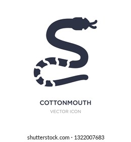 cottonmouth icon on white background. Simple element illustration from Animals concept. cottonmouth sign icon symbol design.