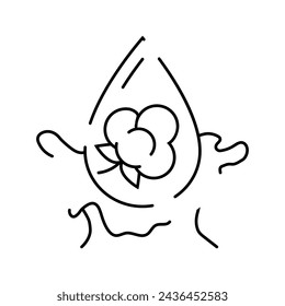 cottonseed oil liquid yellow line icon vector. cottonseed oil liquid yellow sign. isolated contour symbol black illustration