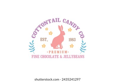 Cottontail candy Co, Easter Bunny T shirt design