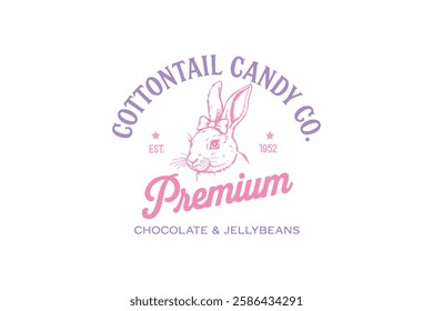 Cottontail candy co, Easter Vintage Bunny Sign T Shirt Design