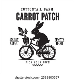 Cottontail Farm Carrot Patch- Easter Day T-shirt Design