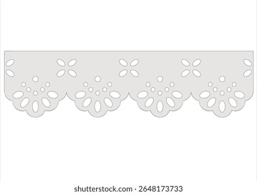 cottton lace scallop hand drawn