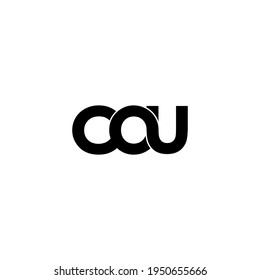 cou letter original monogram logo design