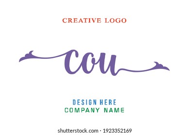 COU lettering logo is simple, easy to understand and authoritative
