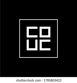 couc / c0uc initial logo monogram, and can be editable