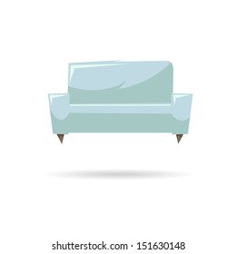 Couch abstract isolated on a white backgrounds.Vector illustration