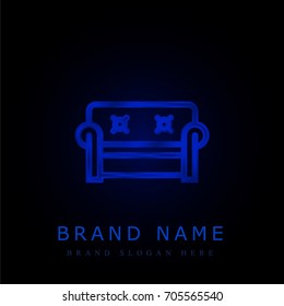 Couch blue chromium metallic logo