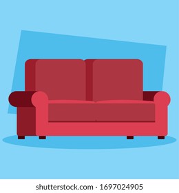 diseño de ilustración vectorial de cómodos colores rojos