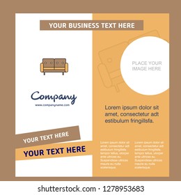 Couch  Company Brochure Template. Vector Busienss Template