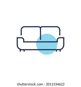 couch furniture vector icon seat