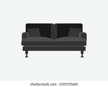 couch furniture wing chair black