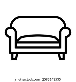 Couch Glyph Icon Design For Personal nad Commercial Use