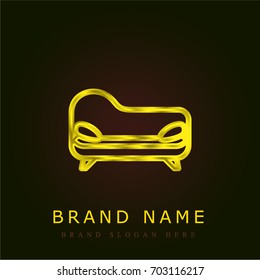 Couch golden metallic logo