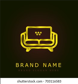 Couch golden metallic logo