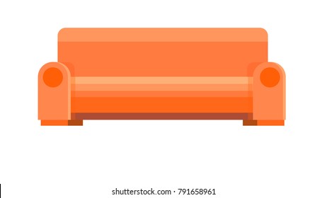 Couch for house interior isolated vector illustration