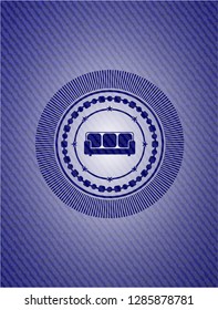 couch icon with denim texture