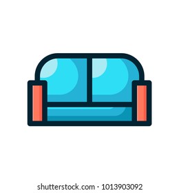 couch icon filled outline