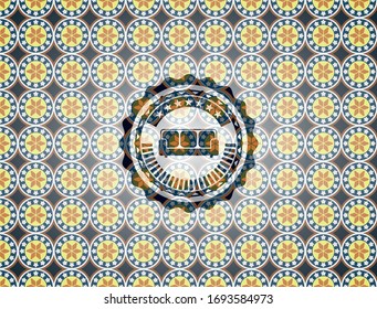 Couchsymbol im arabesken Abzeichen. arabische Dekoration.