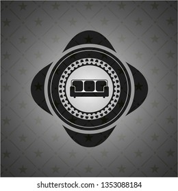 couch icon inside black badge