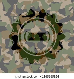 couch icon inside camo emblem