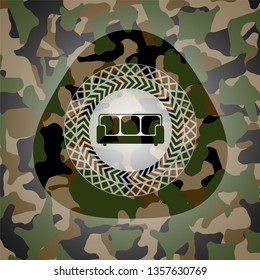 couch icon inside camo texture