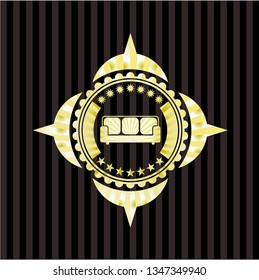 couch icon inside shiny badge