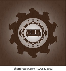 couch icon inside wood emblem
