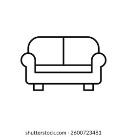 Couch icon isolated. simple vector icon on white background