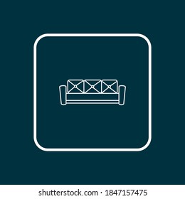 Couch icon line symbol. Premium quality isolated sofa element in trendy style.