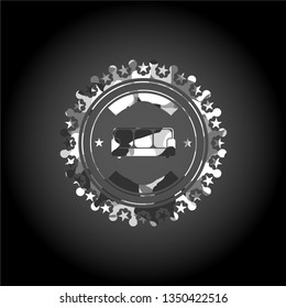 couch icon on grey camo texture