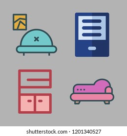 couch icon set. vector set about livingroom, ereader, furniture and sofa icons set.