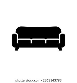 Icono del sofá para sentarse y relajarse
