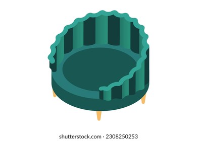The couch icon is a small graphical representation commonly used to symbolize a sofa or couch.