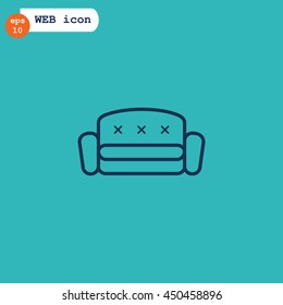  Couch icon Vector. 